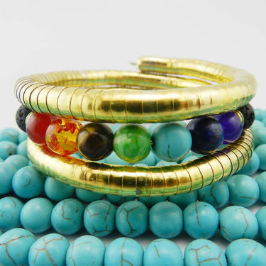 Twisty 7 Chakra Wrap Bracelet